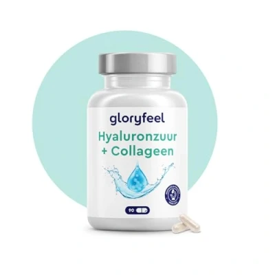 Afbeelding van Collageen + Hyaluronzuur 90 capsules Supplement met biotine, vitamine C, zink en selenium Voor huid, gewrichten, botten haar