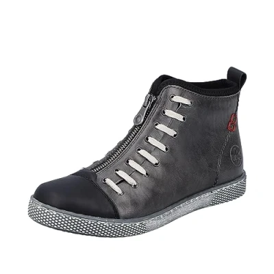 Afbeelding van Rieker Z1226 modieuze laarzen voor dames, grijs combi, 39 EU