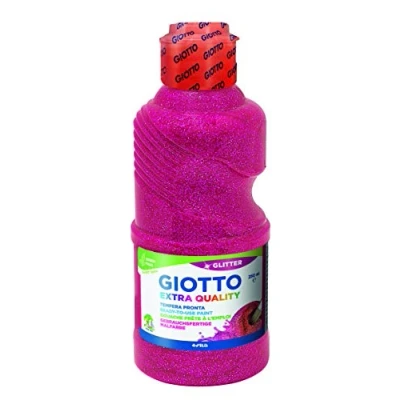 Afbeelding van Giotto Extra kwaliteit, schilderklare glitter temperafkleur van de hoogste 250 ml magenta