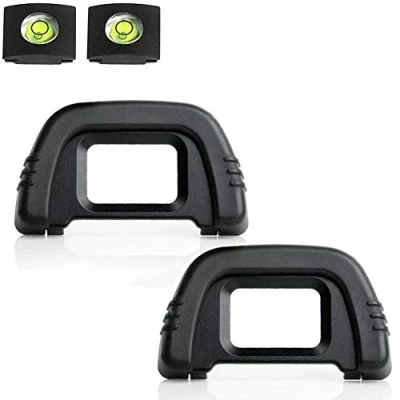 Afbeelding van D90 oculair Oogschelp DK 21 voor Nikon D750 D610 D600 D300 D200 D80 D70 D50 Zoeker Oogbeker, ULBTER Cover &amp; Level Hot Shoe (2+2 stuks)