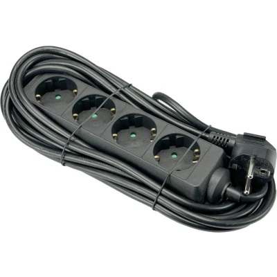 Afbeelding van Stroomlijn TCD RA 4 voudig 5 meter snoer zwart 6672564