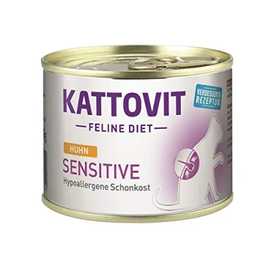 Afbeelding van 12x185g Sensitive (Hypoallergeen Dieetvoer) Kip Kattovit Kattenvoer