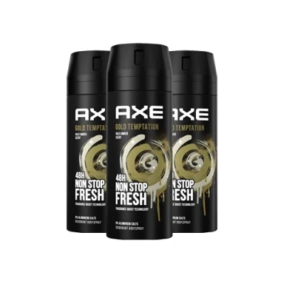 Afbeelding van Axe Bodyspray Gold Temptation zonder aluminiumzouten, 6 x 150 ml