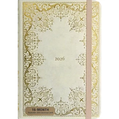 Afbeelding van Gilded Ivory Compact diary 16 mnds 2026