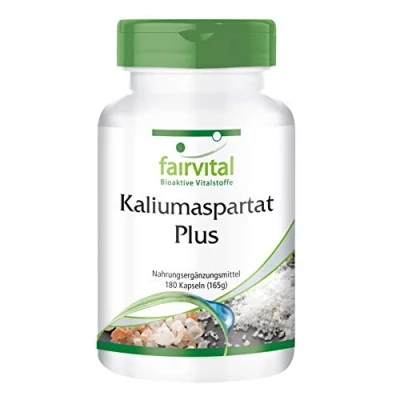 Afbeelding van Fairvital kalium aspartaat capsules HOOG GEDOSEERD VEGAN 180 met niacine en vitamine B6