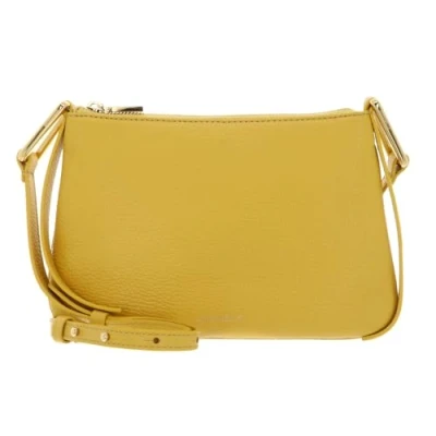 Afbeelding van COCCINELLE Leren Schoudertas Magie Mini Bag Grained Leather Soleado Donkergeel