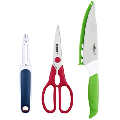 Afbeelding van Zyliss keukenset Prep wit/groen/rood 3 delig