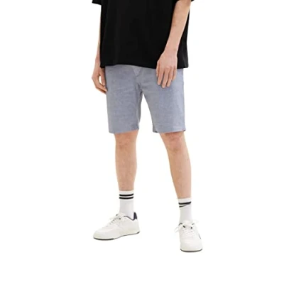 Afbeelding van TOM Tailor Denim Shorts, Heren, Maat: Small, Navy white structure