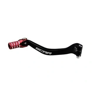 Afbeelding van Scar Aluminium Gesmede Schakelpedaal Gekleurde Tip Mat Zwart Honda CR125 1983 2007