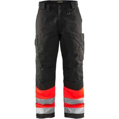 Afbeelding van Blaklader Winterwerkbroek High Vis 1862 1811 Rood/Zwart C150