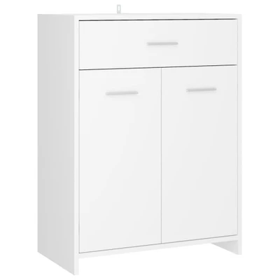 Afbeelding van Badkamerkast 60x33x80 cm bewerkt hout wit