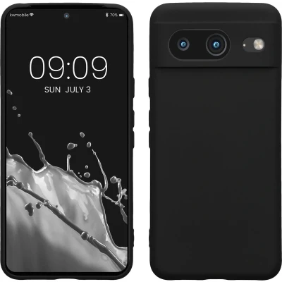 Afbeelding van kwmobile telefoonhoesje geschikt voor Google Pixel 8 Hoesje smartphone Precisie camera uitsnede TPU back cover in zwart