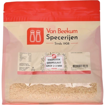 Afbeelding van Van Beekum Specerijen Knoflook Granulaat Grof 2 3 mm 1 kilo (hersluitbare stazak)