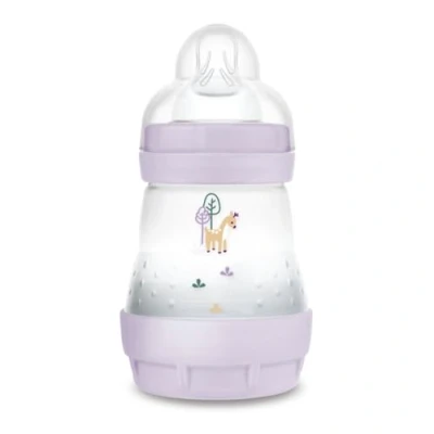 Afbeelding van mam Easy Start Anti koliek babyfles 0 maanden langzame stroom (160 ml) lila fles ter vermindering van en klachten de baby compatibel met borstvoeding