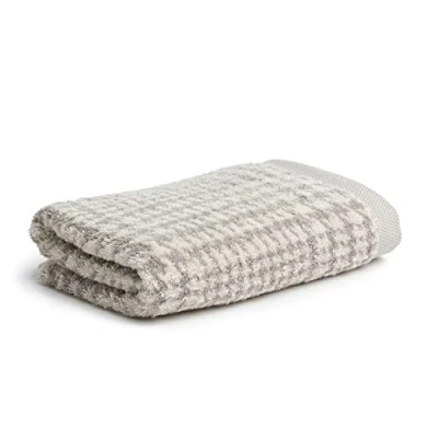 Afbeelding van möve Handdoek, 85% Baumwolle / 10% Viskose aus Bambus Zellstoff 5% Leinen Nature/Zwart, 50 x 100 cm