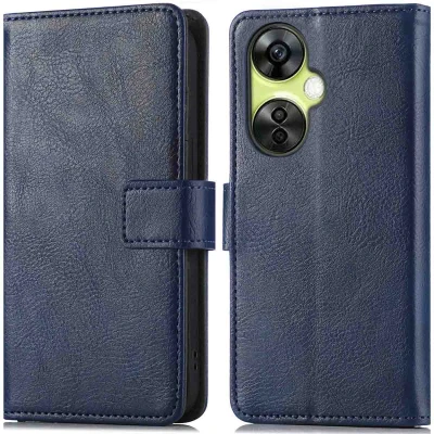 Afbeelding van OnePlus Nord CE 3 Lite Hoesje Kunstleder iMoshion Bookcase Donkerblauw Telefoonhoesje