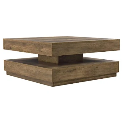 Afbeelding van Salontafel Napels met draaibaar tafelblad houtlook