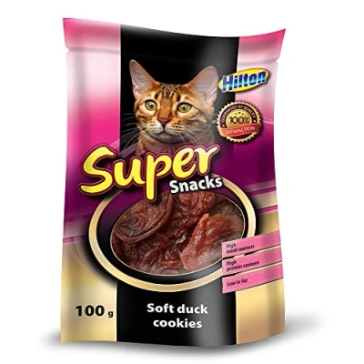 Afbeelding van HILTON Soft duck cookies Kattensnoepje 100g