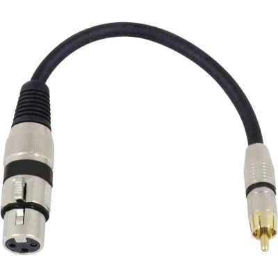 Afbeelding van Omnitronic Adaptercable XLR(F)/RCA(M) 0.2m bk