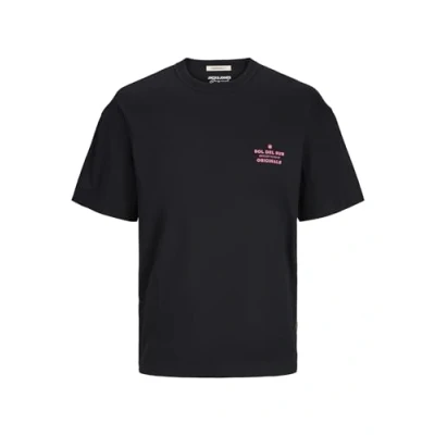 Afbeelding van Jack &amp; Jones Jormykonos BACK TEE CREW NECK Tshirt print, Heren, Maat: Small, Black