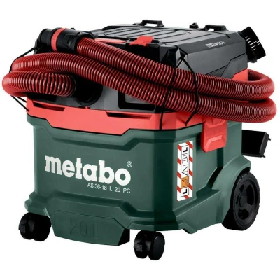 Afbeelding van Metabo AS 36 18 l 20 PC 602071850 Accu stofzuiger Zonder accu, lader