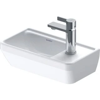 Afbeelding van Duravit D Neo Fonteinbak 40x22x14cm 1 kraangat rechthoek Keramiek Wit