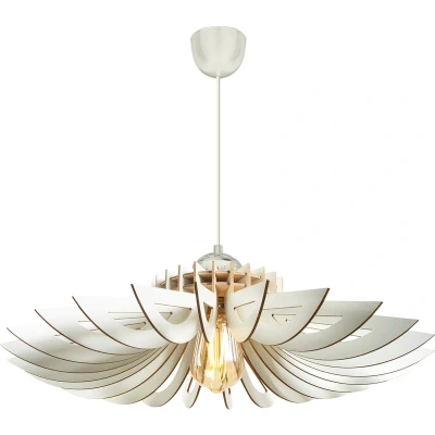 Afbeelding van Hanglamp Topanga D68cm Hout Wit Menzzo
