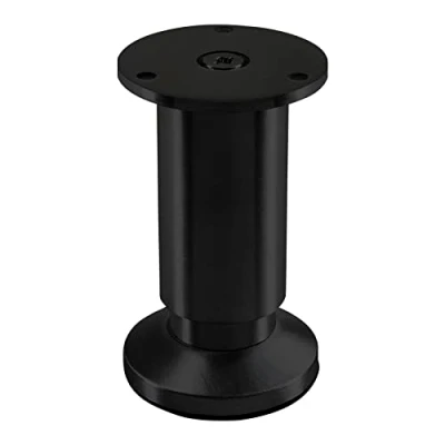 Afbeelding van SOTECH Meubelpoot TERRA hoogte 100 mm Zwart geanodiseerd Kastpoot verstelbaar tot max. 15 mm, belasting 250 kg