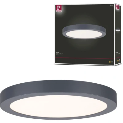 Afbeelding van Paulmann Abia Plafonnière Donkergrijs rond 30 cm 2700K Paneel