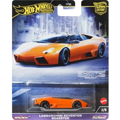 Afbeelding van Hot Wheels Premium Lamborghini Reventon, Autocultuur Circuitlegendes, auto&#039;s voor kids vanaf 3 jaar, collectie van Autocultuur, voertuigen in schaal 1:64, HKC76
