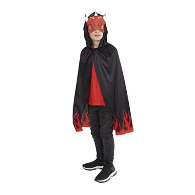 Afbeelding van Rubies Superheroe Diablo set voor jongens en meisjes, cape masker, officiële Halloween, carnaval verjaardag, S5217