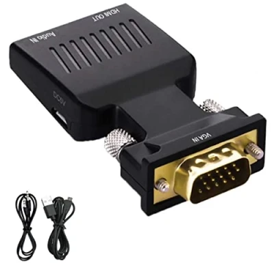 Afbeelding van Yiany VGA naar HDMI adapter, 1080p stekker aansluiting, adapter converter met audiokabel voor computer, desktop, laptop, pc, PS3/4, monitor, projector, HDTV