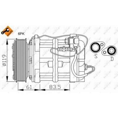 Afbeelding van NRF Airco compressor 32108