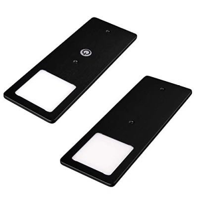 Afbeelding van kalf LED onderbouwlampen zwart 5W zeer vlakke keukenlamp met touch dimfunctie inbouwspot inbouwspot, keuze: 2er set neutraal wit