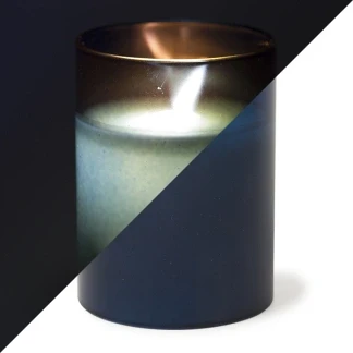 Afbeelding van LED kaars 10 cm Peha (In glas, Timer, Blauw)