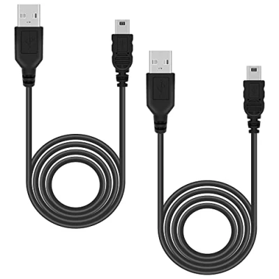 Afbeelding van Mcbazel PS3 opladen kabel 2Pcs 1M Controller gegevens lader Mini USB voor Sony / Slim/Dualshock 3