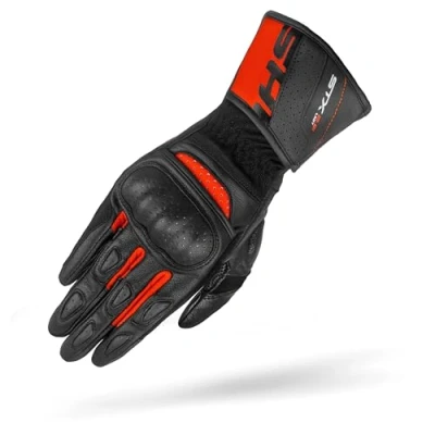 Afbeelding van SHIMA STX 2.0 geperforeerde Dames Motorfiets Handschoenen, zwart rood, afmeting L voor vrouw
