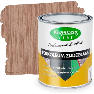 Afbeelding van Koopmans Perkoleum Zijdeglans Transparant 0,75 ltr 214 donkereiken Buitengevel &amp; Tuin