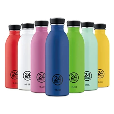 Afbeelding van Waterfles Grijs Stone Gravity 500 Ml RVS 24Bottles Earth Collection 6,5 X 21 Cm