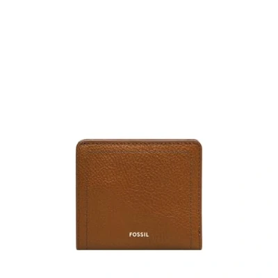 Afbeelding van Fossil Dames Logan Bi Fold Wallet, bruin, Small