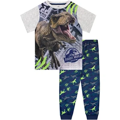 Afbeelding van Jurassic World Jongens Dinosaur Pyjama Kinderen T Rex Set Korte Mouwen Veelkleurig 146