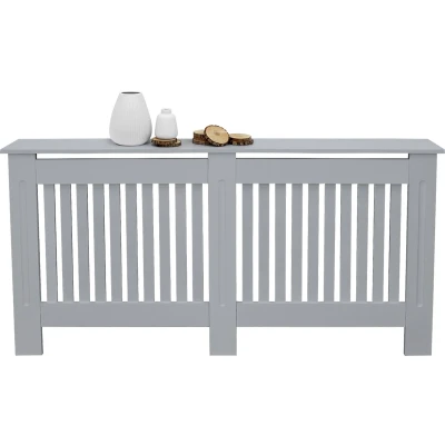Afbeelding van Radiator bekleding 152x19x82 cm grijs MDF