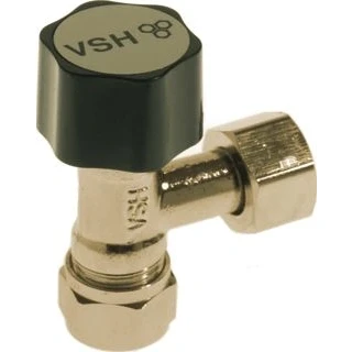 Afbeelding van VSH hoekstopkraan mess./vern. 3/8&quot; wartelmoer x 12 mm knel