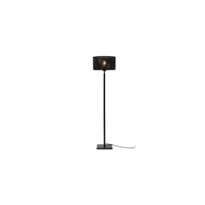 Afbeelding van Good&amp;Mojo Vloerlamp Java Bamboe Recht Zwart 32x32x128cm