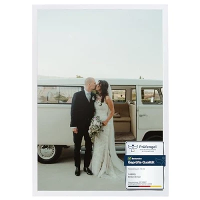 Afbeelding van CABBEL Fotolijst, set van 1, 60x80 cm, MDF houten lijst met onbreekbaar acrylglas in wit