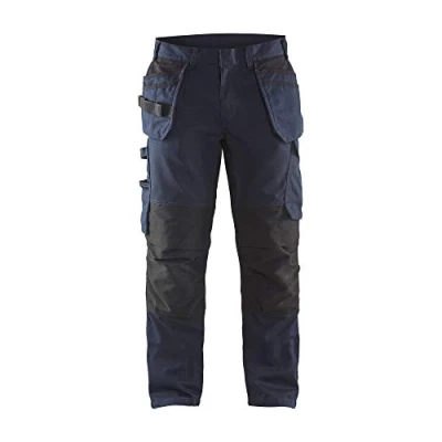 Afbeelding van Blaklader Service werkbroek met stretch en spijkerzakken 1496 1330 Donker marineblauw/Zwart C156