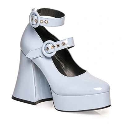 Afbeelding van LAMODA Spoil Me platform hakken, EU 40, Blauw patent., 40