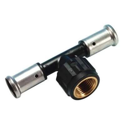 Afbeelding van Henco T stuk Ø16x1/2&quot;x16 pers. Artikelnr: 13PK 160416BP