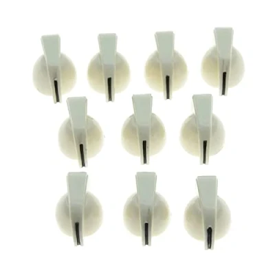 Afbeelding van Dopro 10x Mini Gitaar AMP Versterker Knop Effect Pedaal Kip Hoofd Knoppen Wit
