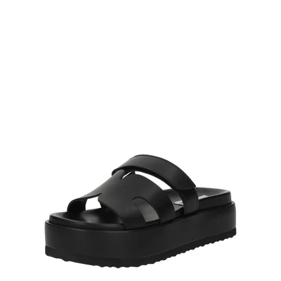Afbeelding van Steve Madden Bigmissile Pantoffels, Dames, Maat: 39, Black action Leer